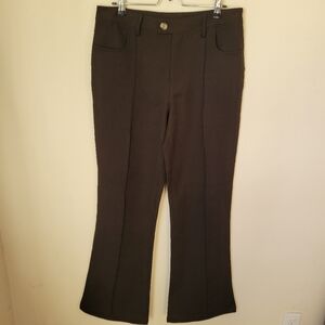 Bohme Women's Black Wide Leg Dress Pants Trousers Stretch Soft Large